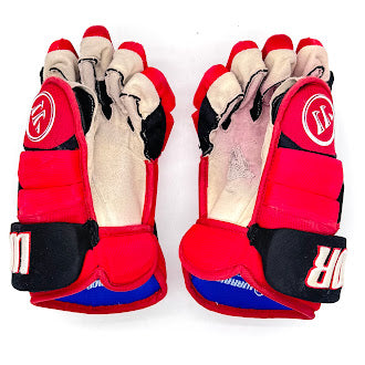 Warrior Covert QR5 Pro - NHL Used Pro Stock Glove - Jordan Martinook (Red/Black)